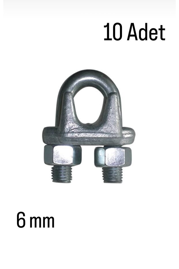 A Tipi Halat Klemensi 6 Mm (10 Adet) - 1