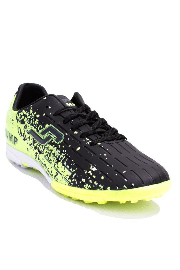 28374 Black Green Astroturf Men's Football Shoes