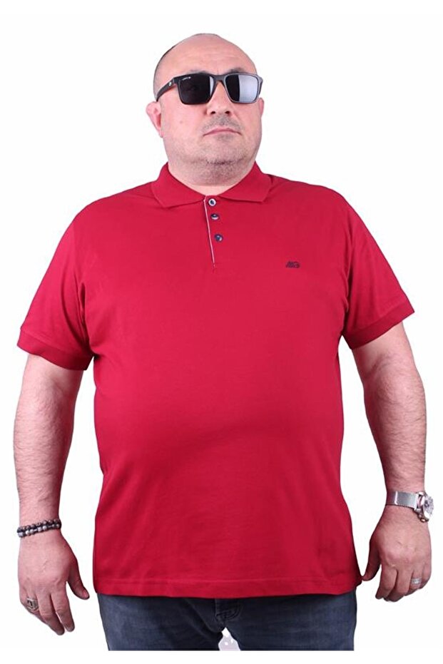Large Size Lycra Classic Polo T-Shirt 11500 Claret Red