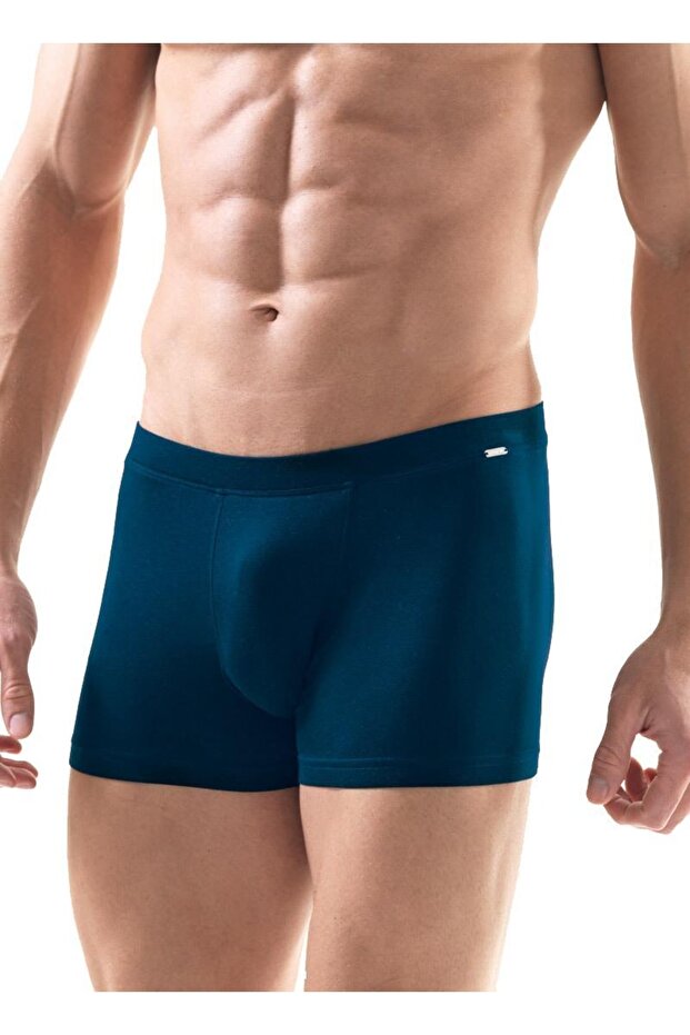 Men's, Silver, Modal, Elastane, Navy Blue Single Boxers
