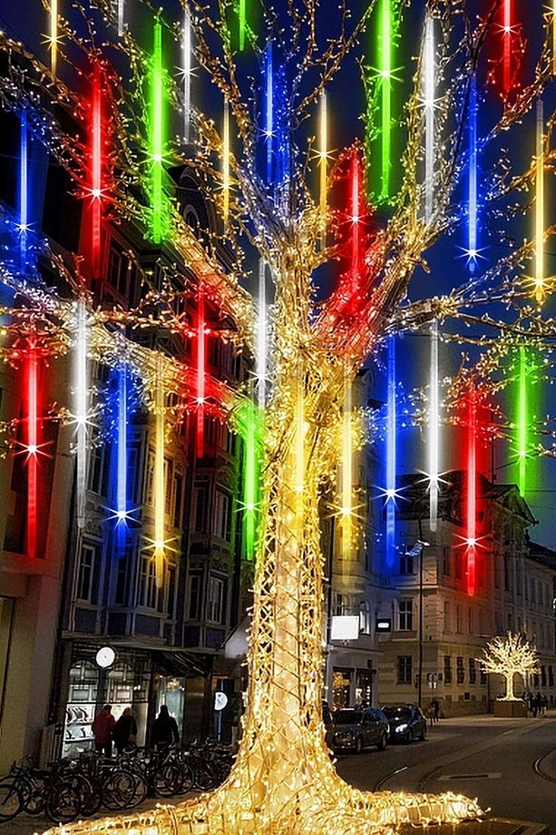 ® 10 Adet Iç Ve Dış Mekan Için Uyumlu Renkli Rgb Akan Meteor Led - 2