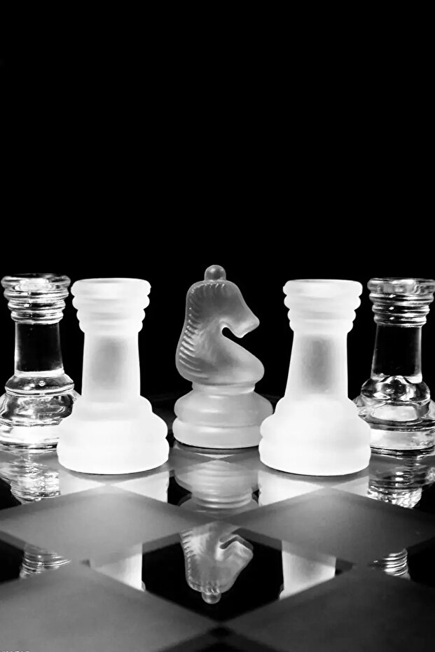 Cam Satranç Takımı 20x20 Cm - 7