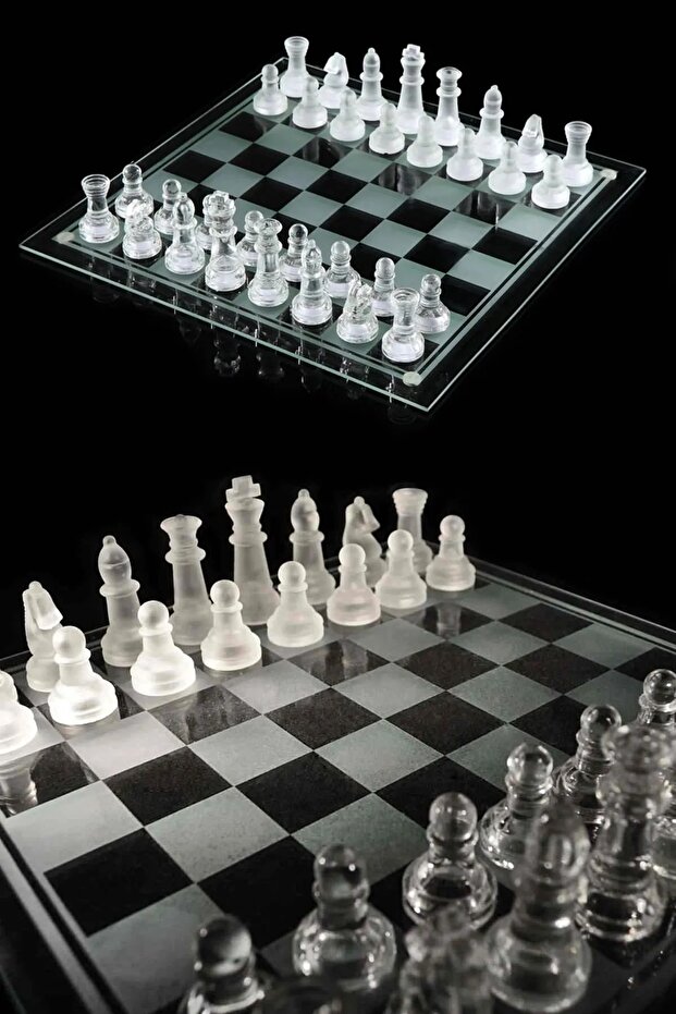Cam Satranç Takımı 20x20 Cm - 8