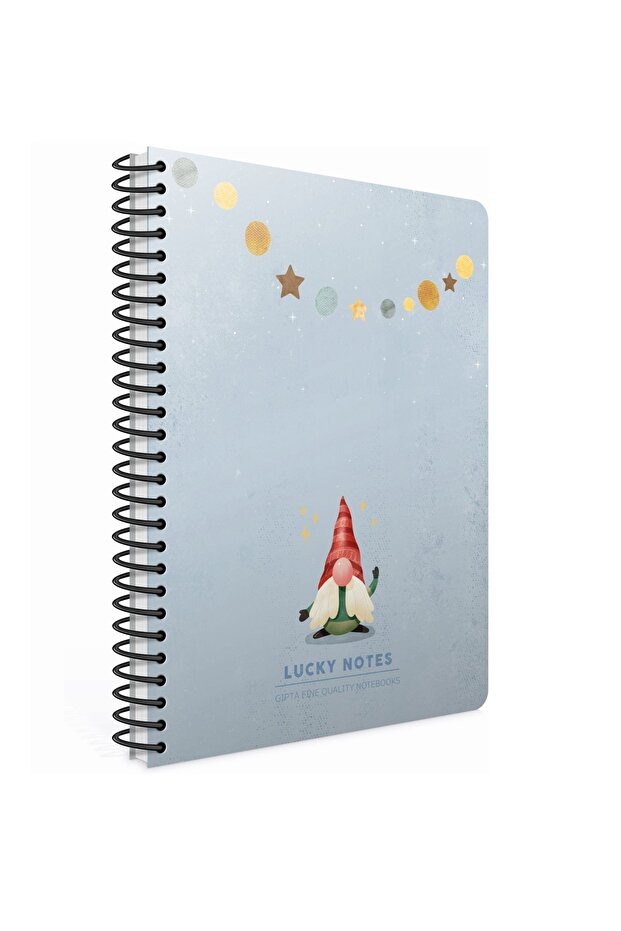 Lucky Notes Spiralli Sert Kapak 17x24 120 Yaprak Kareli Defter - 1