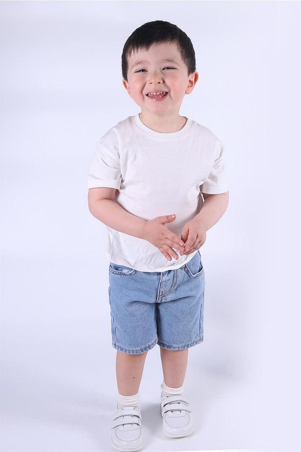 Kot Şort Unisex Mavi - 1