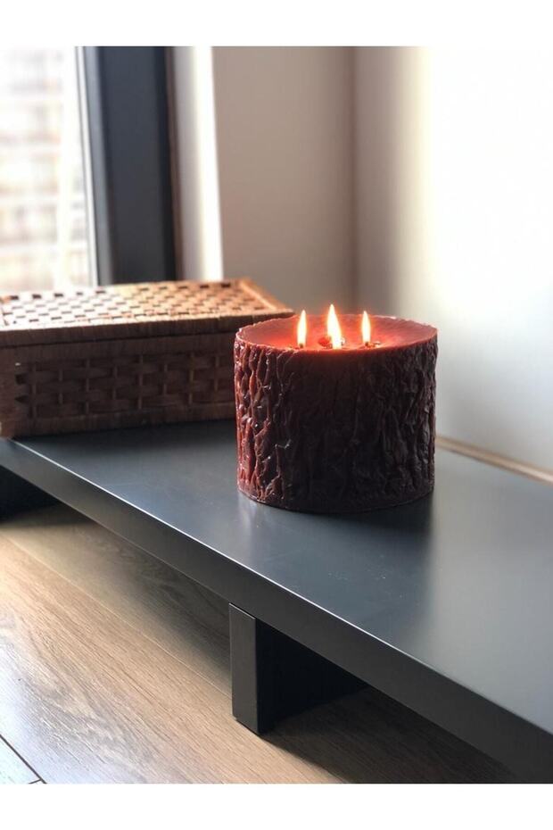 Tasarım Dev Kütük Mum, Kokulu Dev Silindir Ağaç Görünümlü Kütük Mum - 2