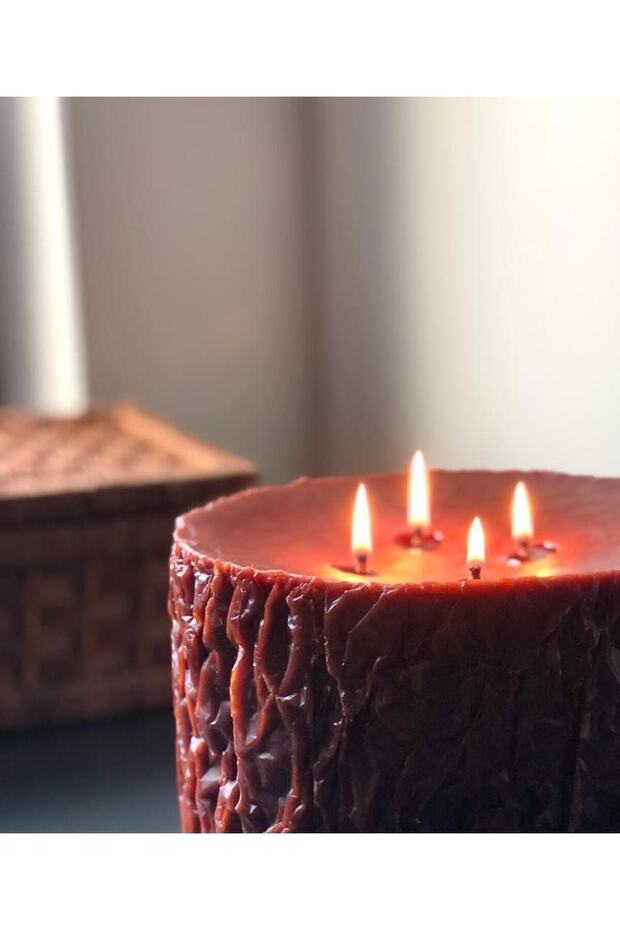 Tasarım Dev Kütük Mum, Kokulu Dev Silindir Ağaç Görünümlü Kütük Mum - 4