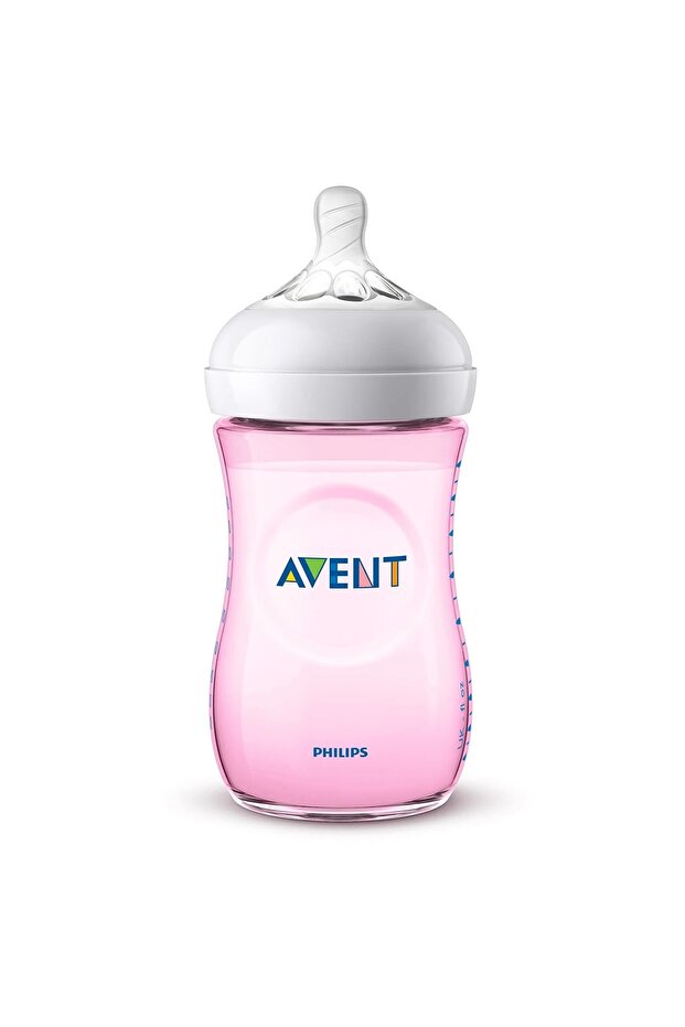 Natural pp bottle 260ml pink
