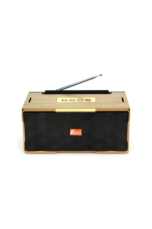 Gerçek Ahşap Taşınabilir Şarjlı Bluetooth Hoparlör Subwoofer Ses Sistemi - 7