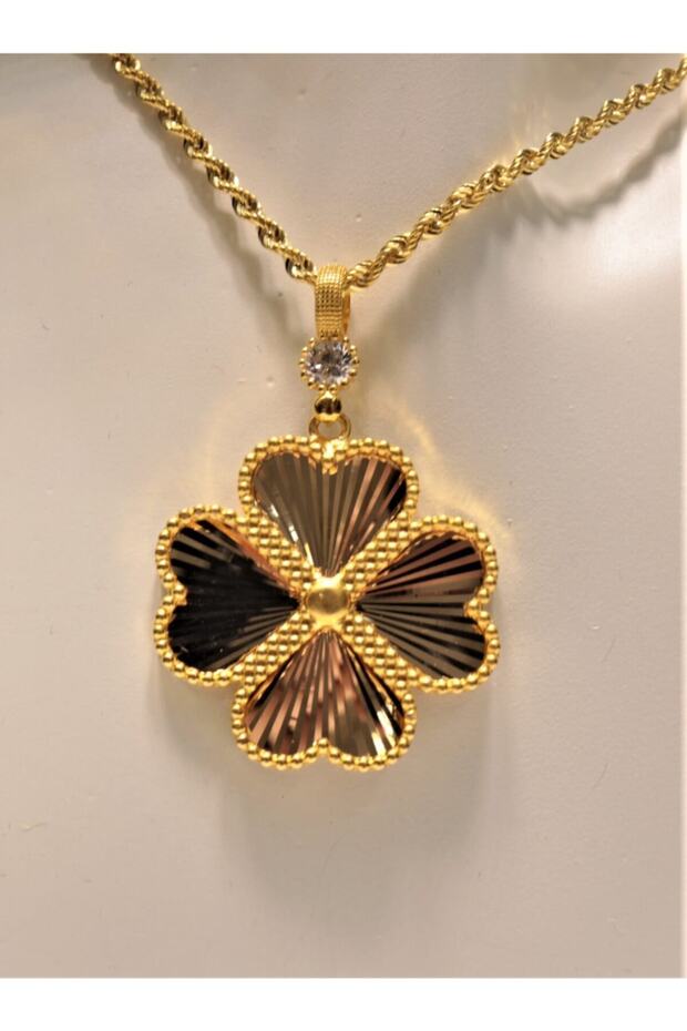 Altın Yonca Kolye - 1