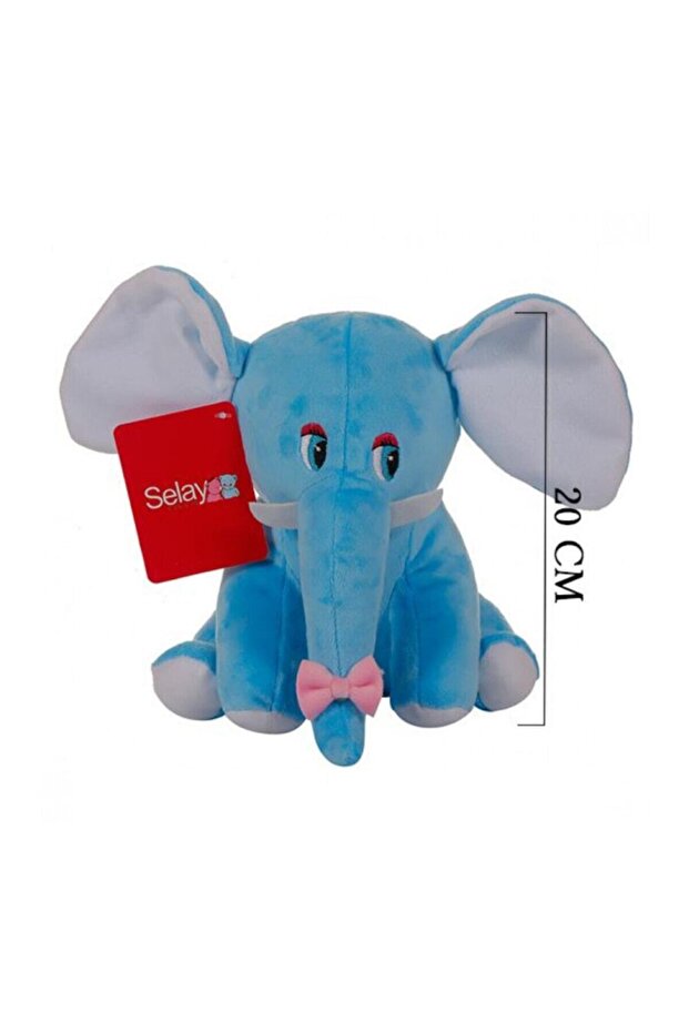 Plush Elephant Toy Sleeping Companion 20 Cm Blue 1286