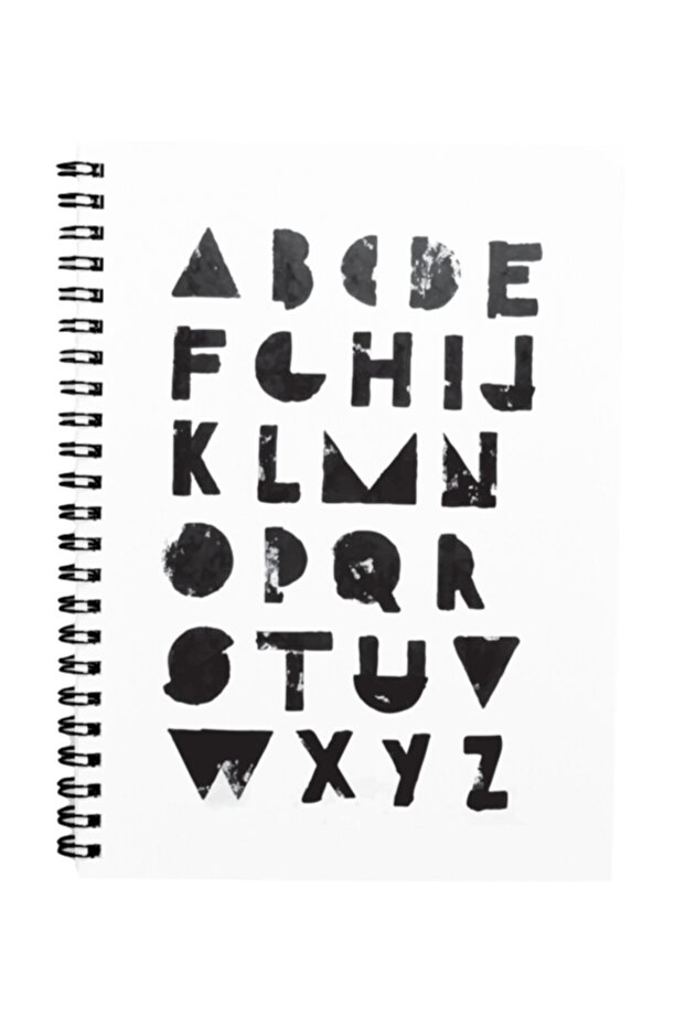 Gift - N091 A5 Design Spiral Notebook - Alphabet Letters