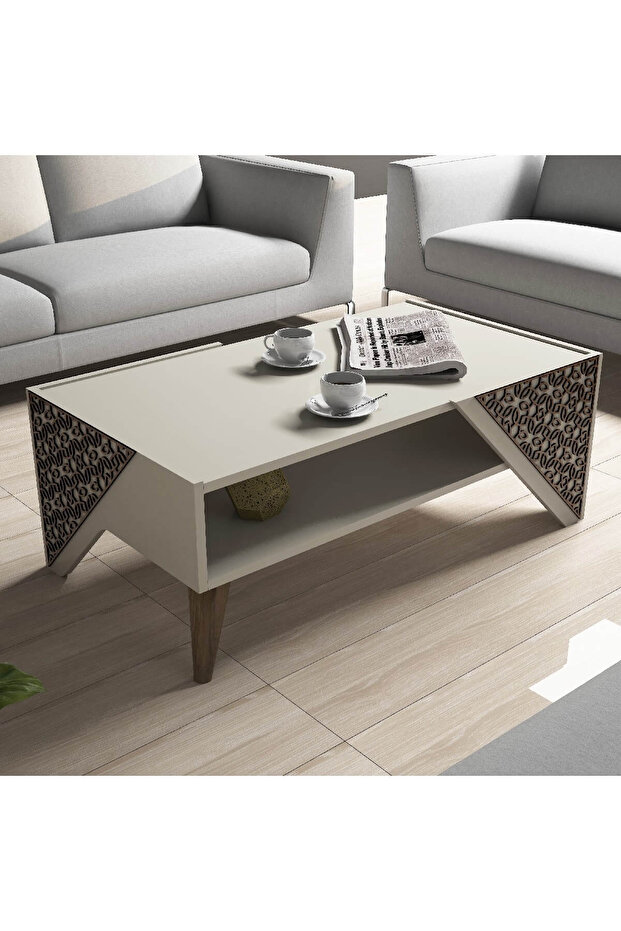 Beril Orta Sehpa - Krem - 3