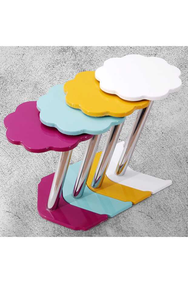 4 Lü Papatya Zigon Sehpa - Color 2 - 1