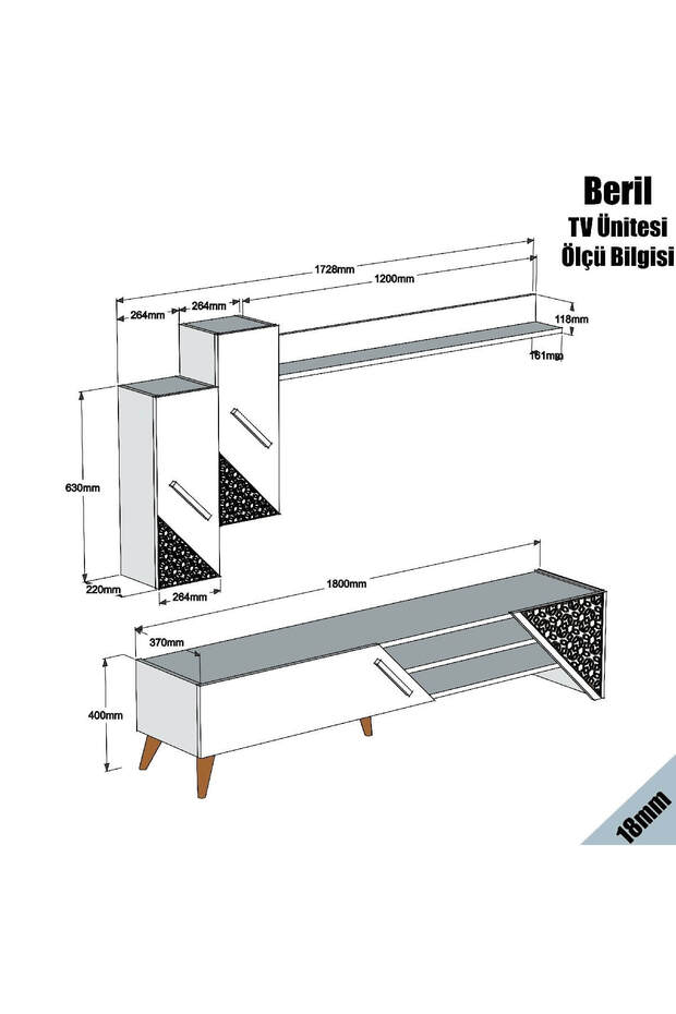 Beril Tv Ünitesi - Krem - 4