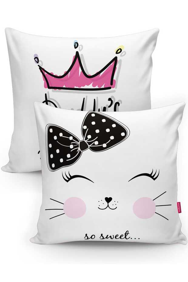 Sweet Princess Printed 2-Piece Children's Room Cushion Cover Set