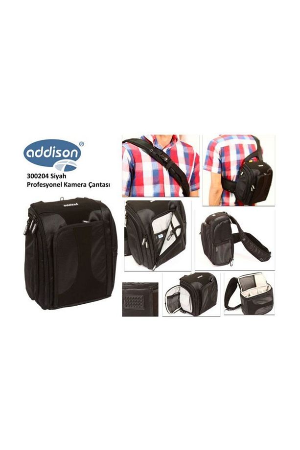 Addison 300204 Siyah Profesyonel Kamera Çantası - 6