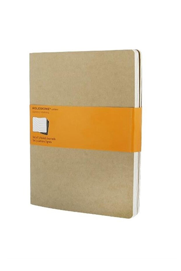 Cahier 3 قطع مقاس Xl غطاء من الورق المقوى دفتر ملاحظات مخطط بيج /