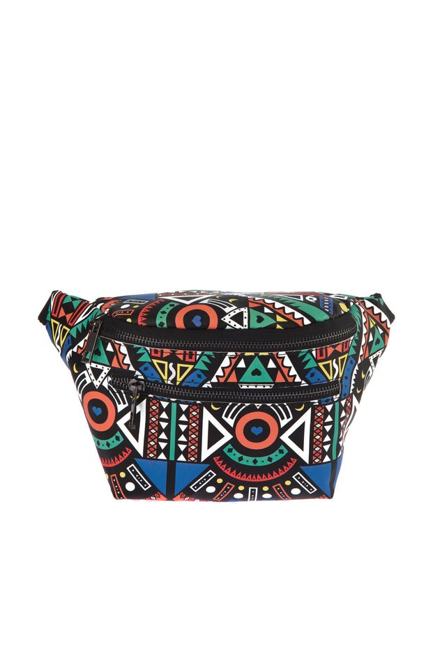 Black Striped Women's Waist Bag 140