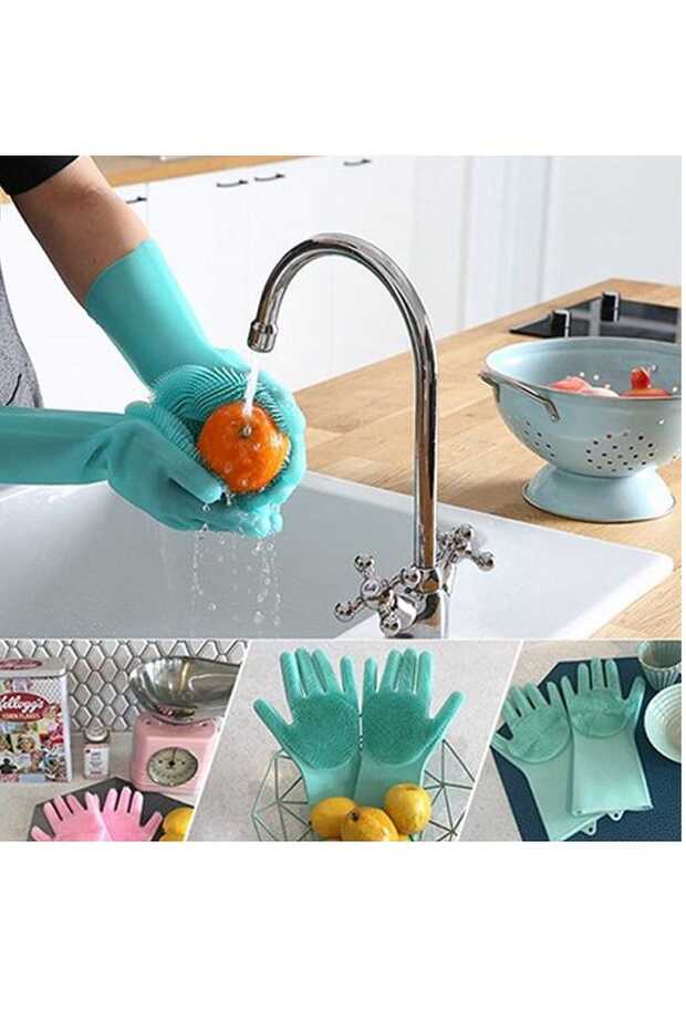 Sihirli Silikon Bulaşık Yıkama Eldiveni - 2