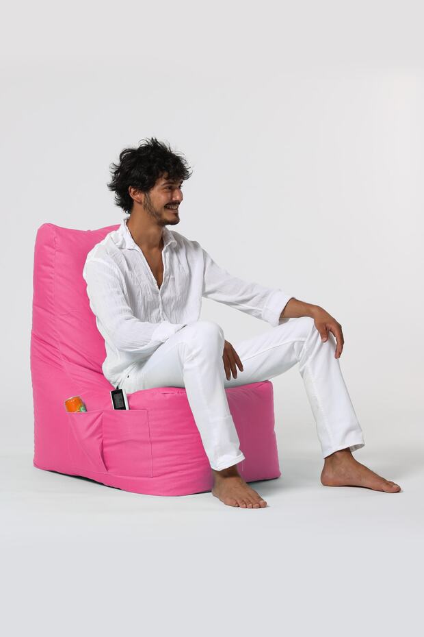 Diamond Xxl Model Armut Koltuk Ergonomik Oxford Dokuma Su Geçirmez Kumaş Pembe - 2