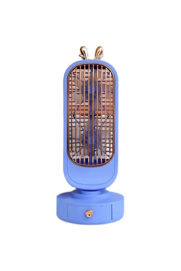 2 Fanlı Kule Tipi Masa Fanı Hızı Ayarlanabilir Mini Usb Şarjlı Vantilatör - 2