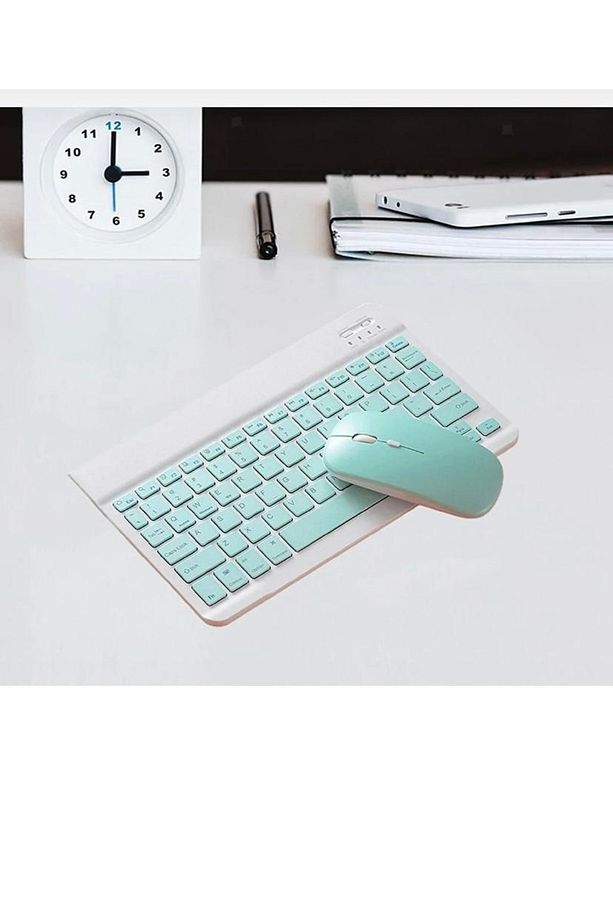 Ipad 10. Nesil 10.9 2022 A2696 A2757 A2777 Uyumlu Kablosuz Bluetooth Klavye Mouse+set - 4
