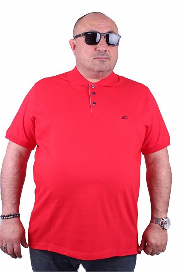 Large Size Lycra Classic Polo T-Shirt 11500 Red