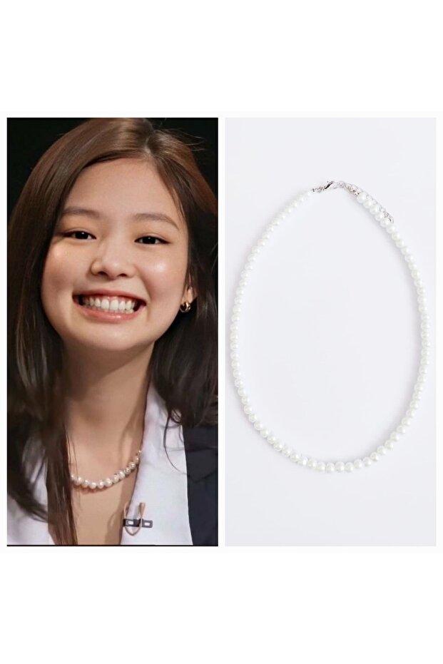 Kpop Blackpink Jennie Pearl Necklace