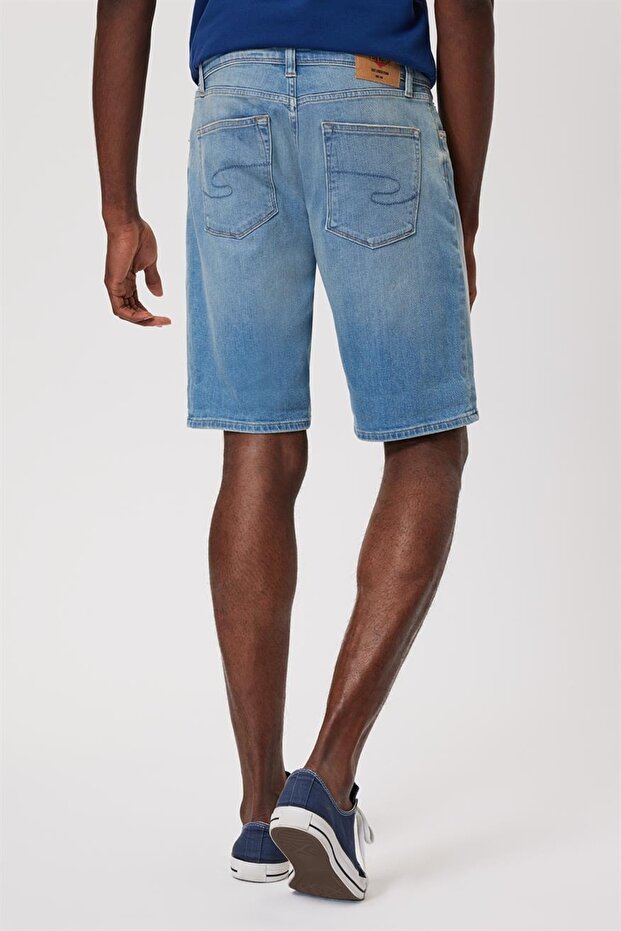 Elyo 2 Erkek Jean Şort Denım - 4