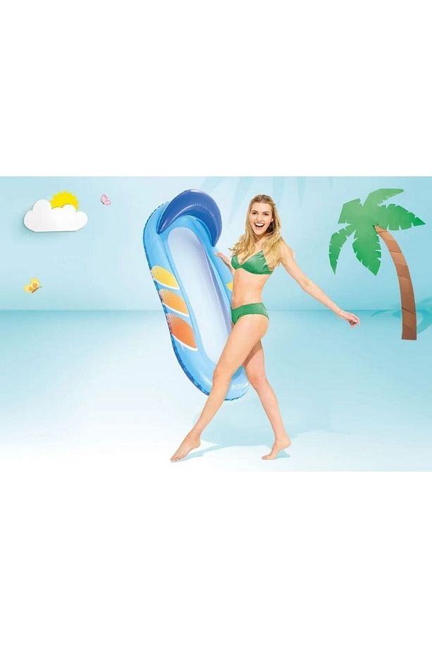 58848 Mavi Fileli Renkli Koltuk Yatak 160cm - 2