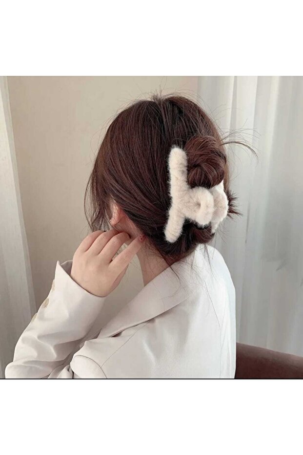 مشبك مزلاج فروي ناعم من القطيفة - 3