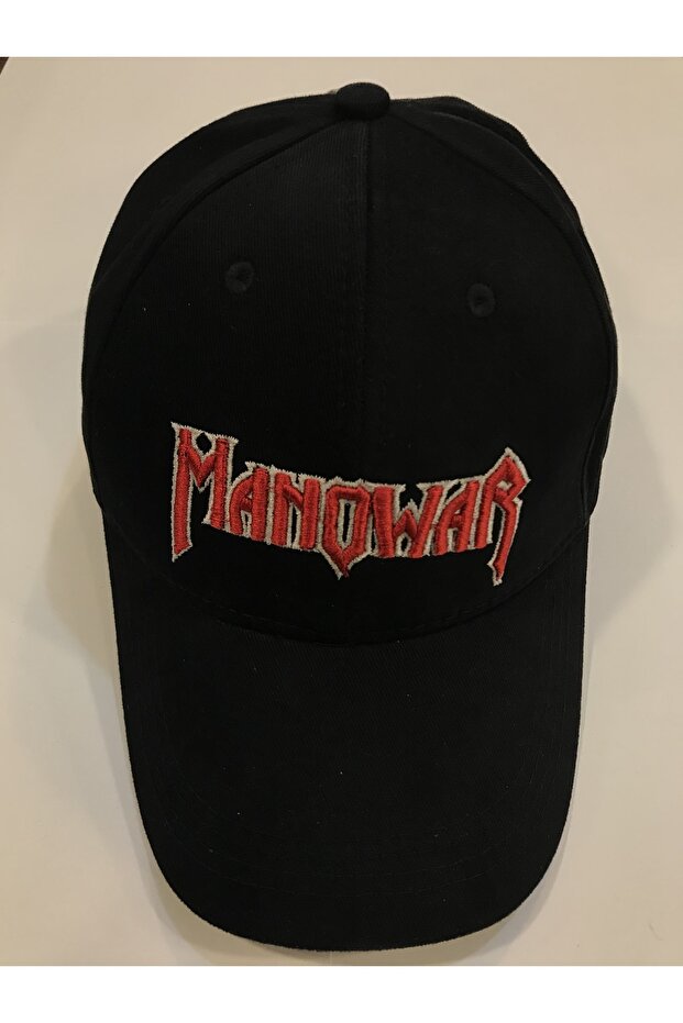 قبعة سوداء للجنسين مع تطريز نص Manowar