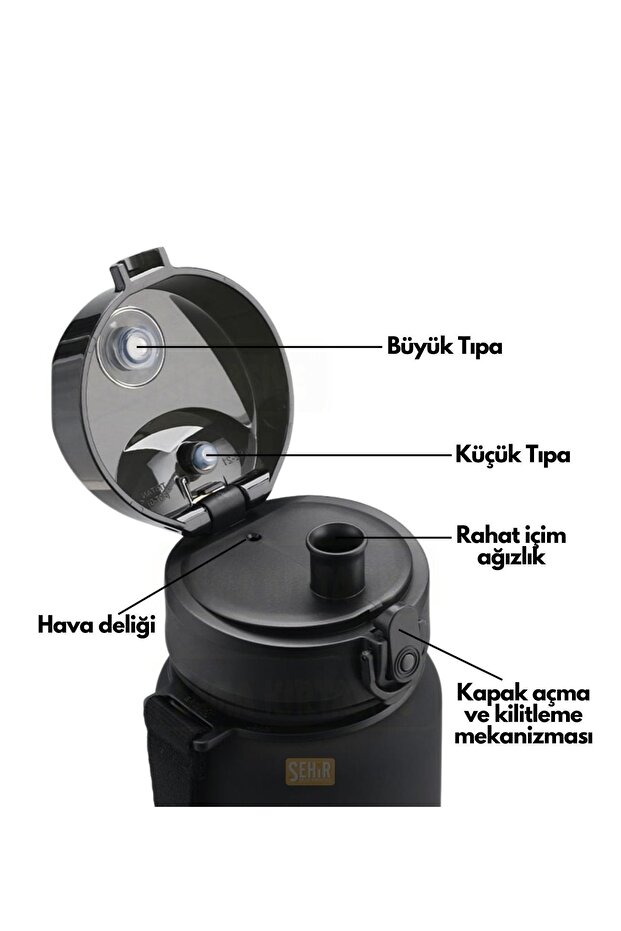 650ml Yeni Koleksiyon Serisi Soft Touch Tritan Su Matarası - 3