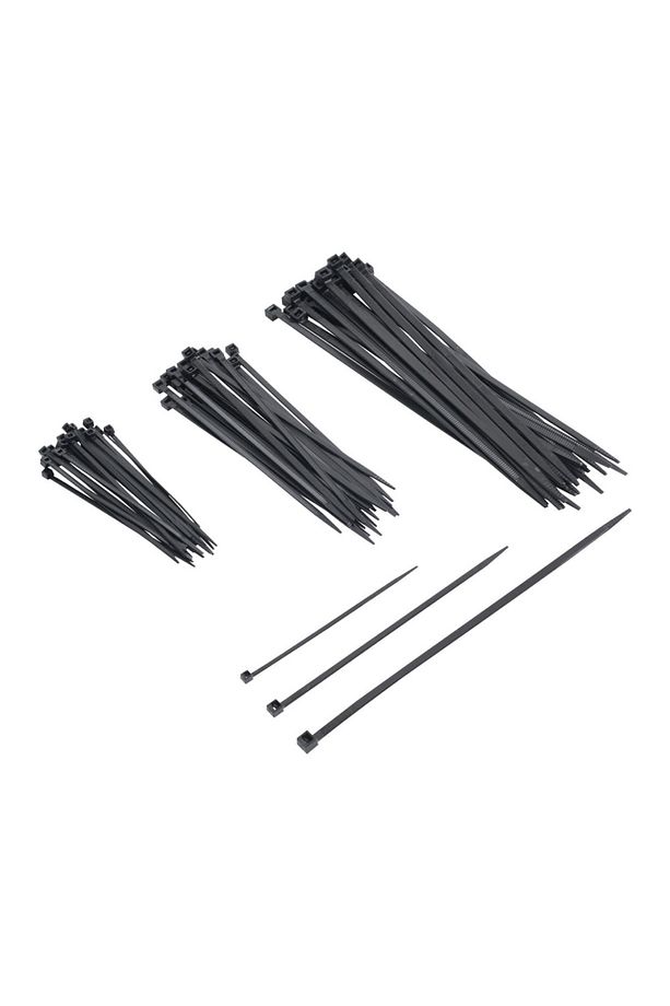 Plastik Kablo Bağı Cırt Kelepçe Set 100-150-250 X 2.5 Mm Siyah (20 X 3) 60 Adet - 3