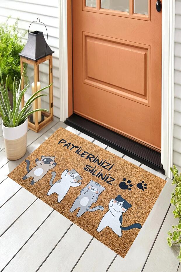 Витріть лапки ваших котів Килимок для внутрішніх і зовнішніх дверей - 1