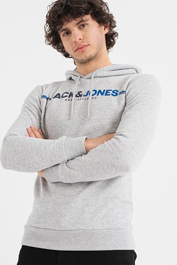 Jack Jones Hooded Logo Sweatshirt 12219814