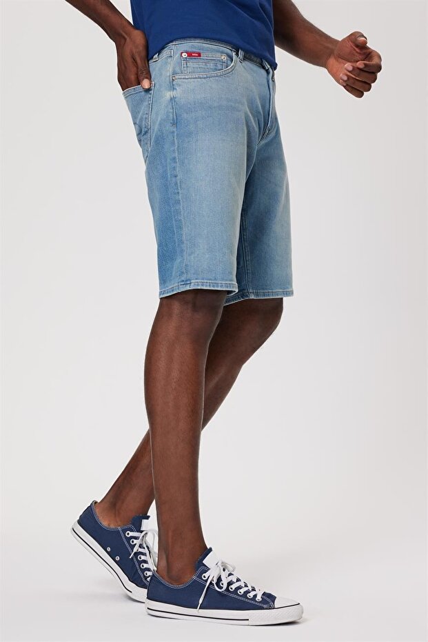 Elyo 2 Erkek Jean Şort Denım - 3