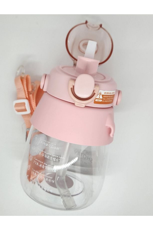 St-6642 Pembe Hippo Tritan 1050ml Tritan Saplı Matara - 1