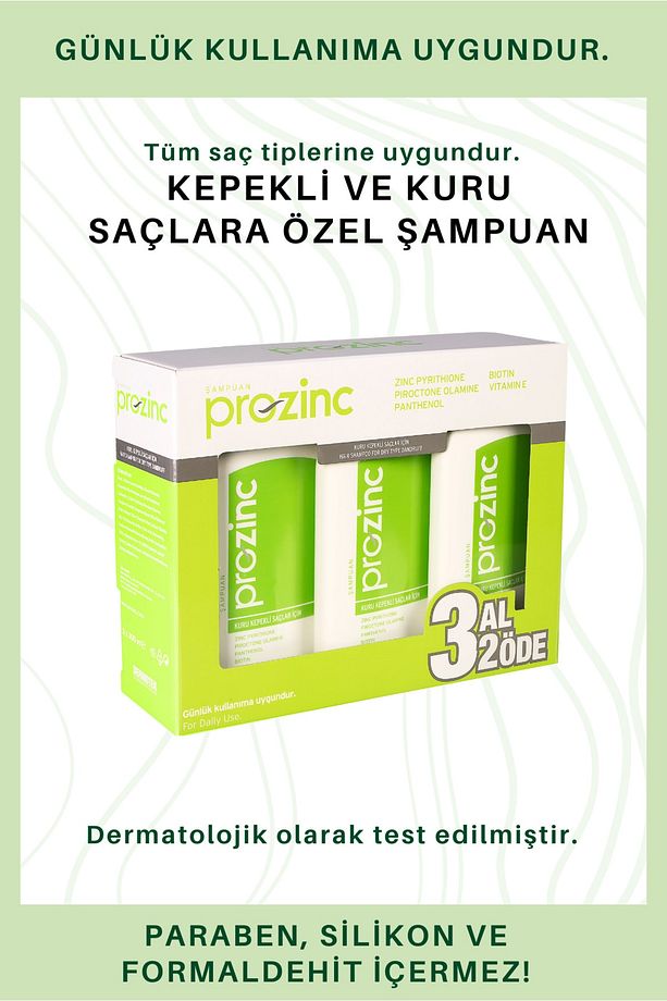 Kepek Şampuanı Kuru Saçlar Için 3x300 Ml. - 2