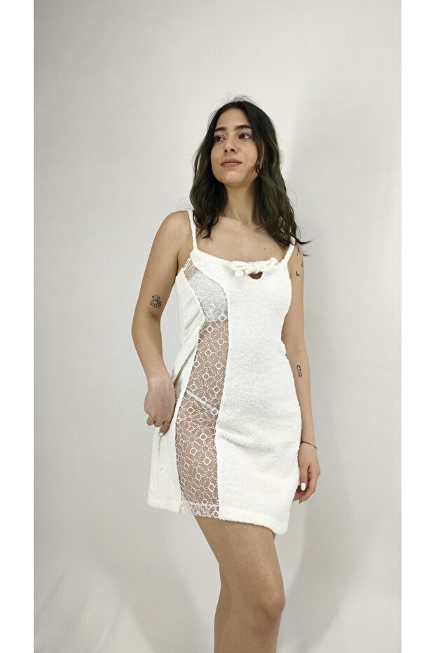 Bamboo Towel Lace Luxury Women's Bathrobe