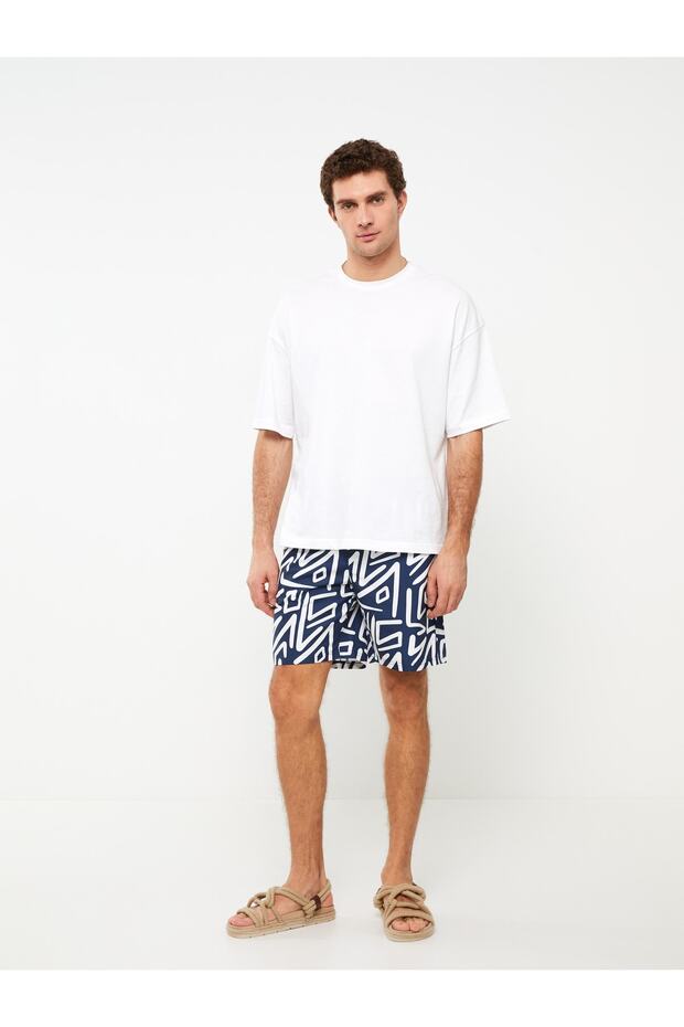 Men's Patterned Short Length Sea Shorts