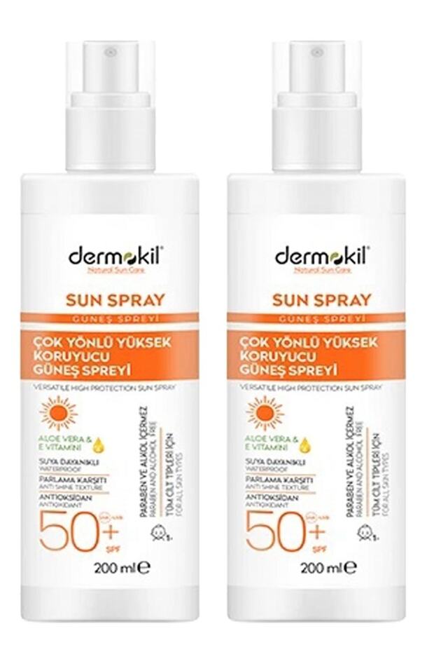 Çok Yönlü Yüksek Koruyucu Güneş Spreyi 50spf 200ml X 2 Adet - 1