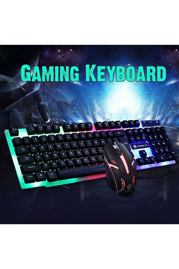 Gaming Set Kablolu Led Işıklı Oyuncu Klavye & Mouse Seti Usb Girişli - 3