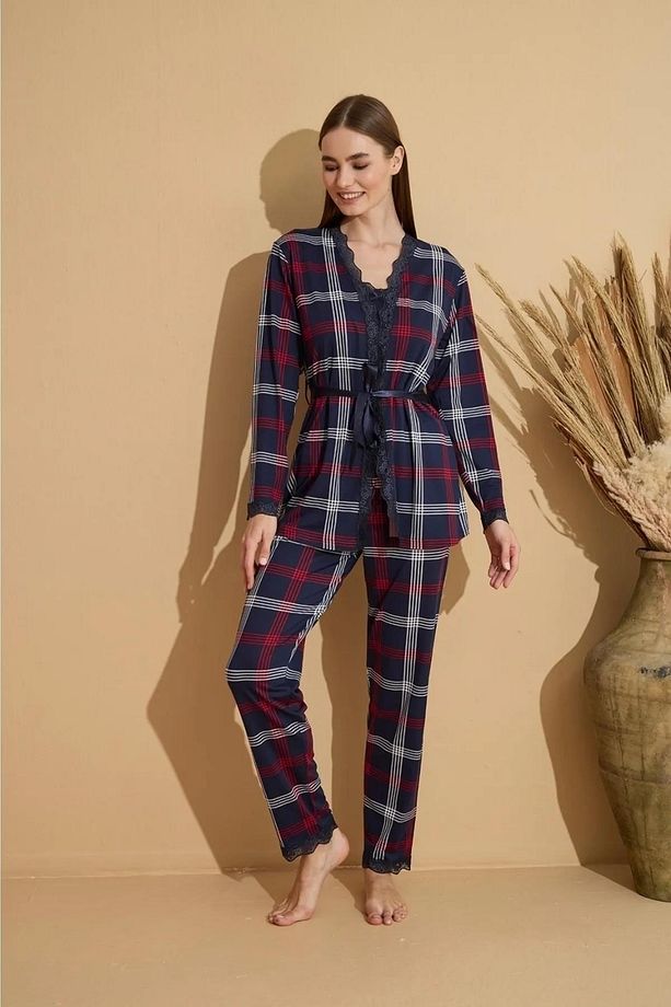 Kadın Milan Bambu Üçlü Pijama Takımı - 3