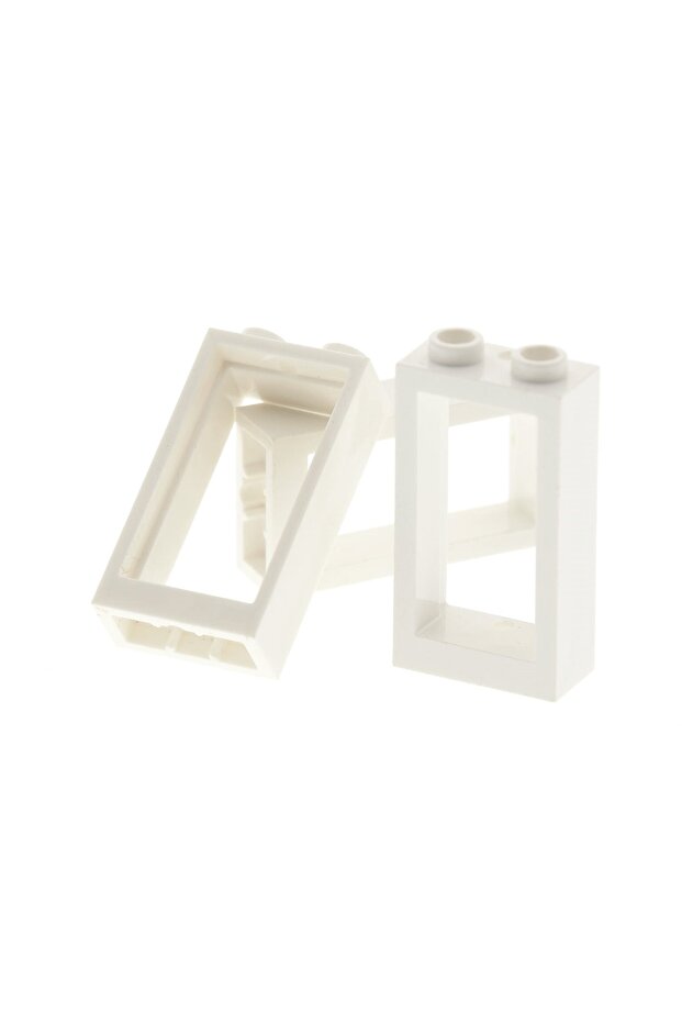 Custom Moc Window - 1x2x3 White Building Window, 4 Pieces Will Be Sent