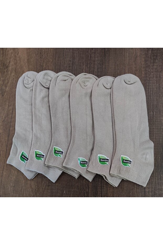 Men's Bamboo 6 Pairs Flat Toe Seamless Short Booties Socks Comfortable Elastic
