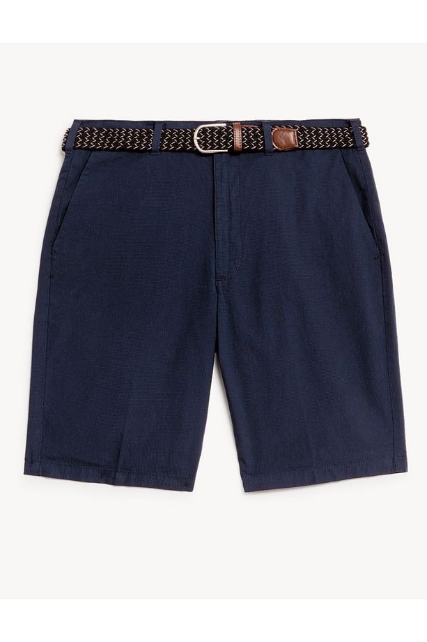 Saf Pamuklu Regular Fit Chino Şort - 4