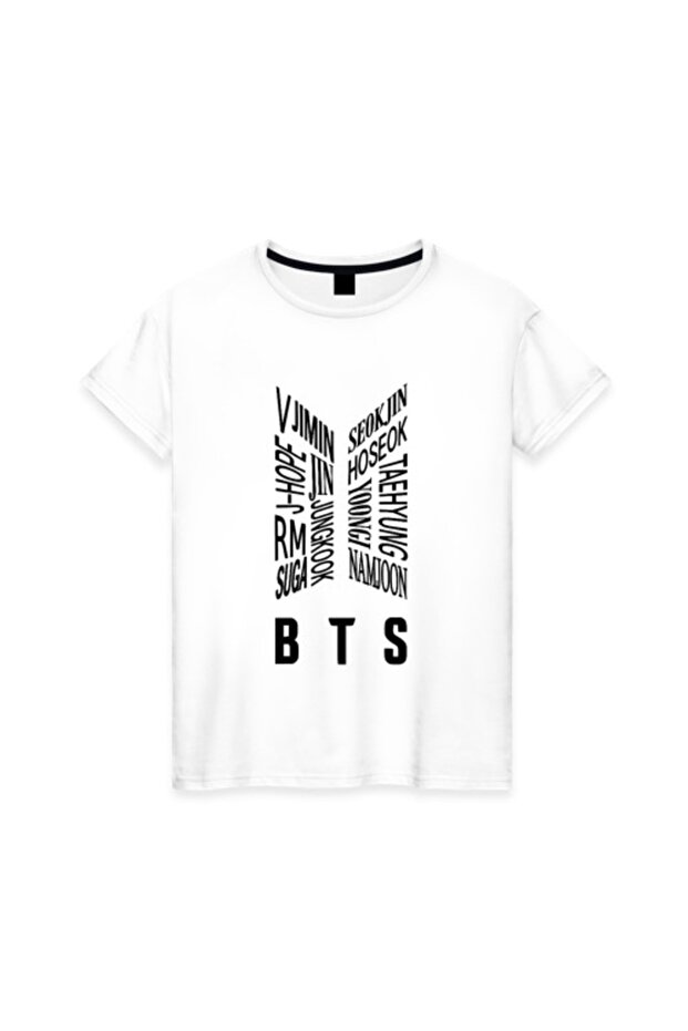 تي شيرت موديل جديد مكتوب عليه اسم مجموعة BTS
