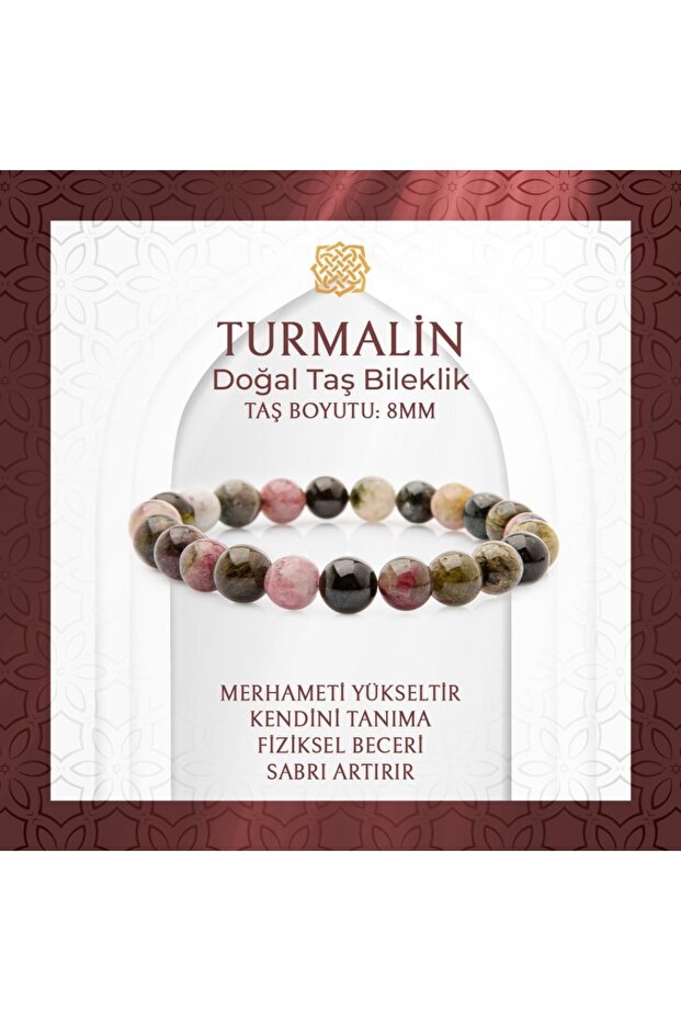 Colorful Tourmaline 8mm Natural Stone Bracelet